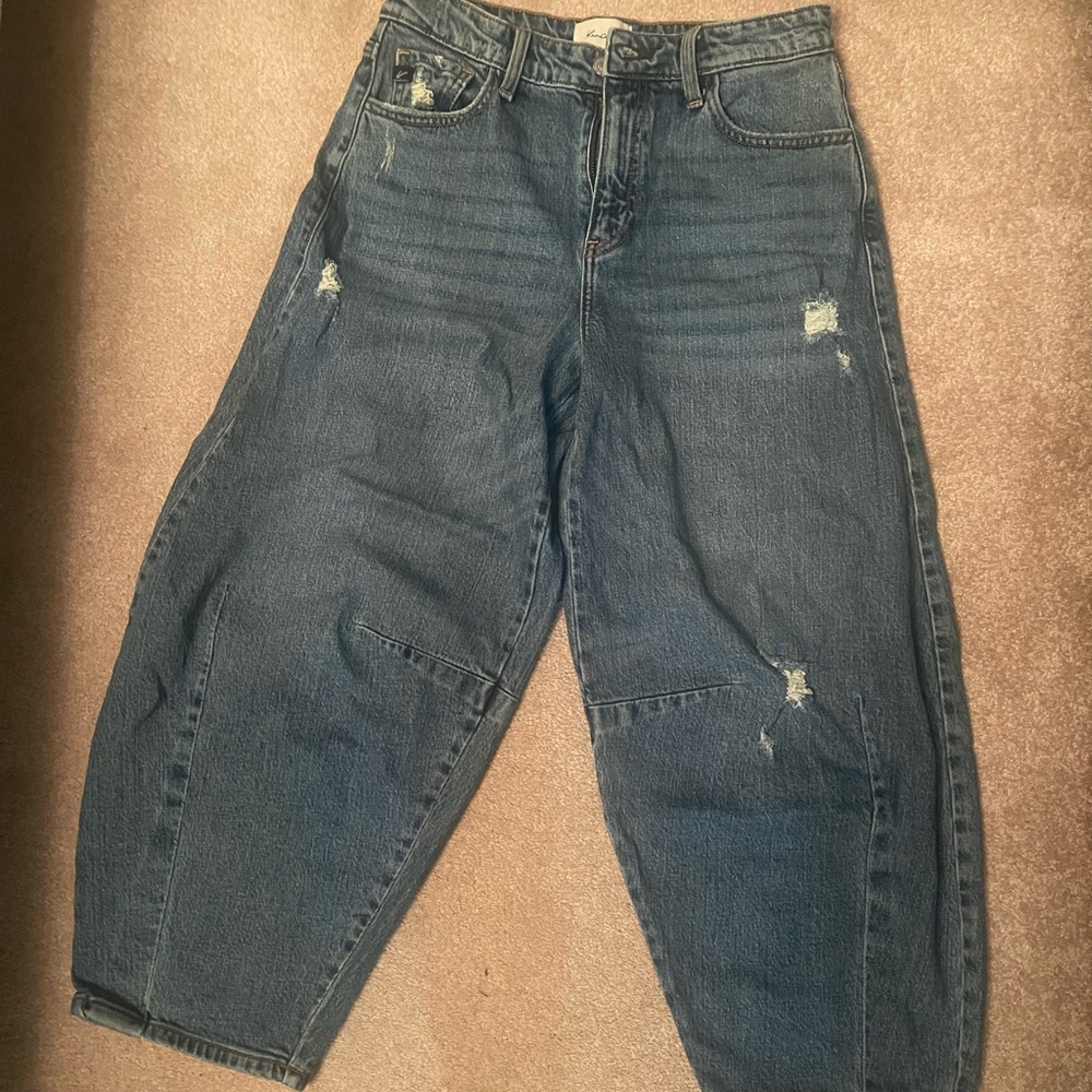 Distressed Blue Jeans